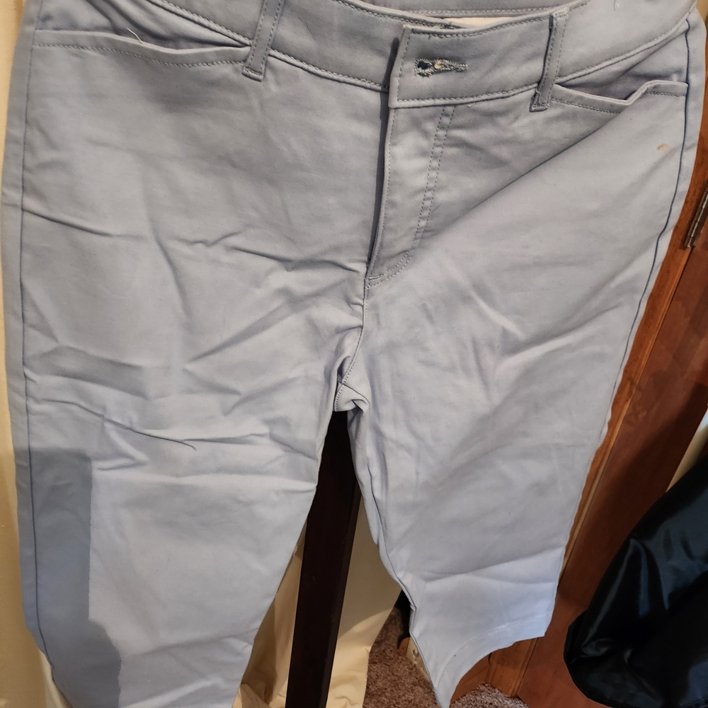 St. John's Bay Light Blue Petite Pants - Picture 4 of 4